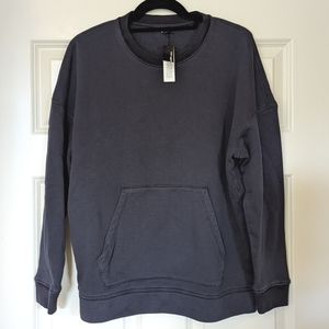 James Perse Terry Cotton Sweatshirt in Navy Size 1